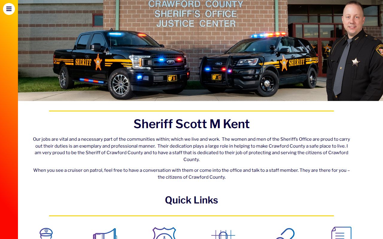 Crawford County Sheriff official booking records source